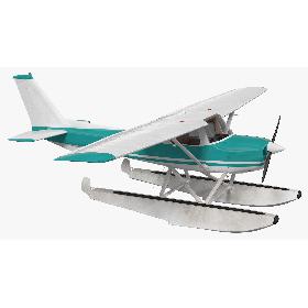 3D Light Floatplane Aircraft